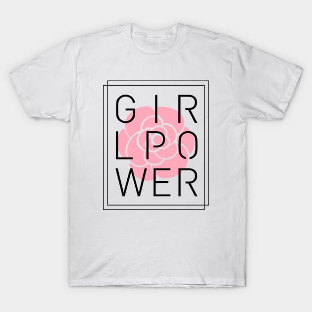 Girl Power - III - Classy, Minimal, Stylish Feminist Typography T-Shirt by StudioGrafiikka